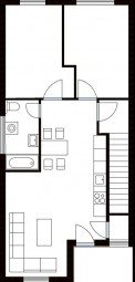GOFAR - Exclusively for sale 3-room apartment with 2 parking spaces in the new building Baka (Apartment C / Semi-detached house CD)