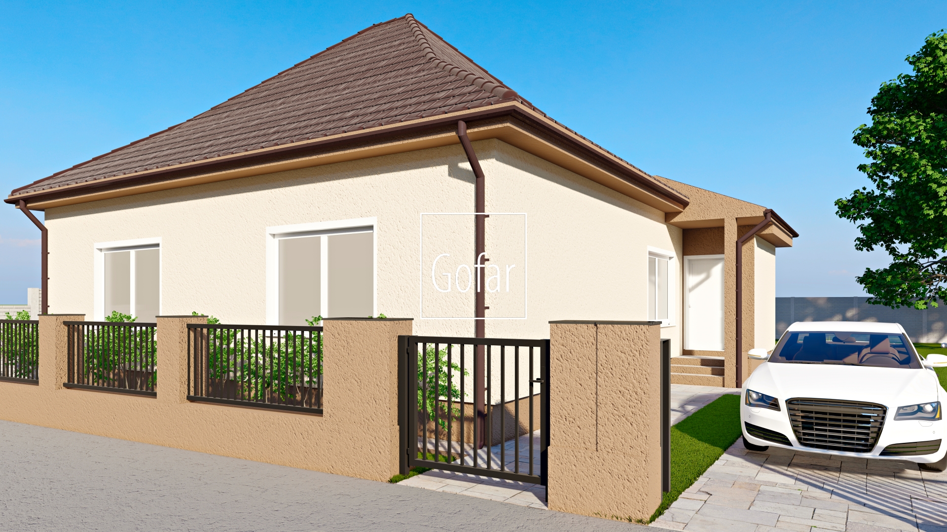 Exclusively | GOFAR | For sale - 3-room family house + 2 parking spaces + terrace + garden