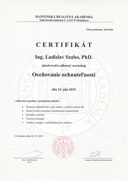 certifikát