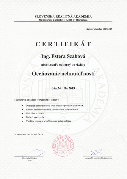 certifikát