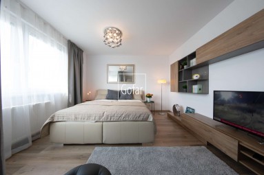 Gofar - Exkluzívne na prenájom 1 izbový byt s lodžiou v novostavbe Fuxova s nádherným výhladom na panorámu Bratislavy